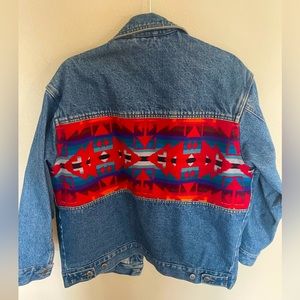 Vintage Pendleton Jean Jacket with Southwest Wool Panel